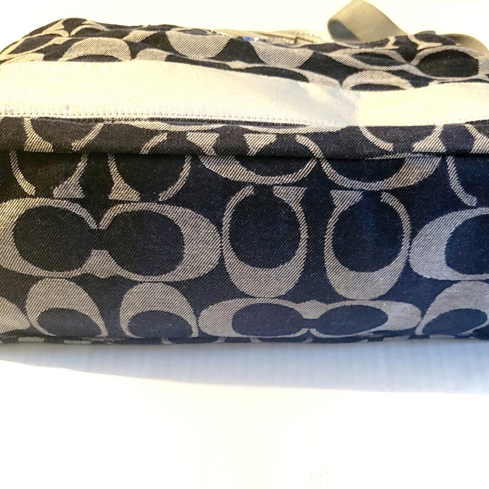 COACH Denim and Silver Diaper Bag - Picture 4 of 14